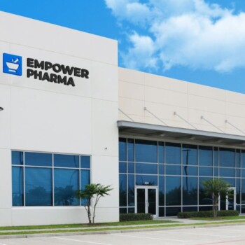 The front view of the Empower Pharma 503B facility in Houston, Texas.